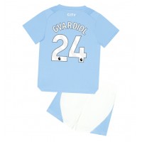 Manchester City Josko Gvardiol #24 Replika babykläder Hemmaställ Barn 2023-24 Kortärmad (+ korta byxor)